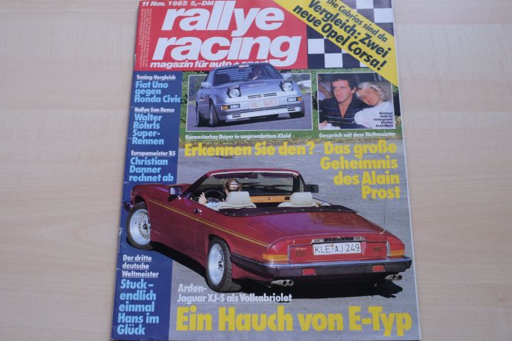 Deckblatt Rallye Racing (11/1985)